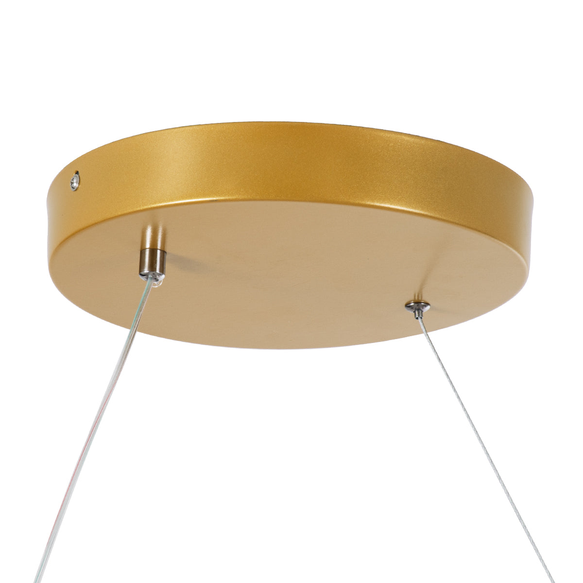 SPIRALE 61286 Μοντέρνο Κρεμαστό Φωτιστικό Οροφής LED 75W 8400lm 300° AC 220-240V IP20 Ρυθμιζόμενο Λευκό CCT με Χειριστήριο από 2700K έως 6000K Dimmable - Lumileds SMD Chip - Χρυσό Βούρτσας - Μ72 x Π25 x Υ30