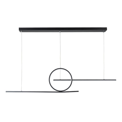 TEREZA 61288 Modern LED Ceiling Pendant Lamp 67W 7504lm 300° AC 220-240V IP20 Adjustable White CCT with Remote Control from 2700K to 6000K Dimmable - Lumileds SMD Chip - Matte Black - L110 x W4.5 x H34