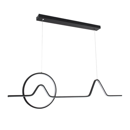 WINDY 61292 Κρεμαστό Φωτιστικό Οροφής Design LED CCT 67W 7504lm 300° AC 220-240V - Εναλλαγή Φωτισμού μέσω Τηλεχειριστηρίου All In One Ψυχρό 6000k+Φυσικό 4500k+Θερμό 2700k Dimmable Μ120 x Π4 x Υ30cm - Μαύρο