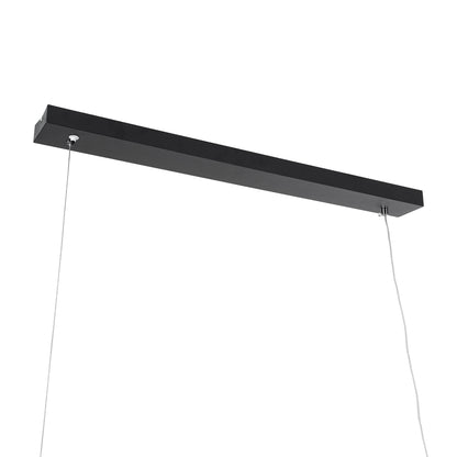 WINDY 61292 Κρεμαστό Φωτιστικό Οροφής Design LED CCT 67W 7504lm 300° AC 220-240V - Εναλλαγή Φωτισμού μέσω Τηλεχειριστηρίου All In One Ψυχρό 6000k+Φυσικό 4500k+Θερμό 2700k Dimmable Μ120 x Π4 x Υ30cm - Μαύρο