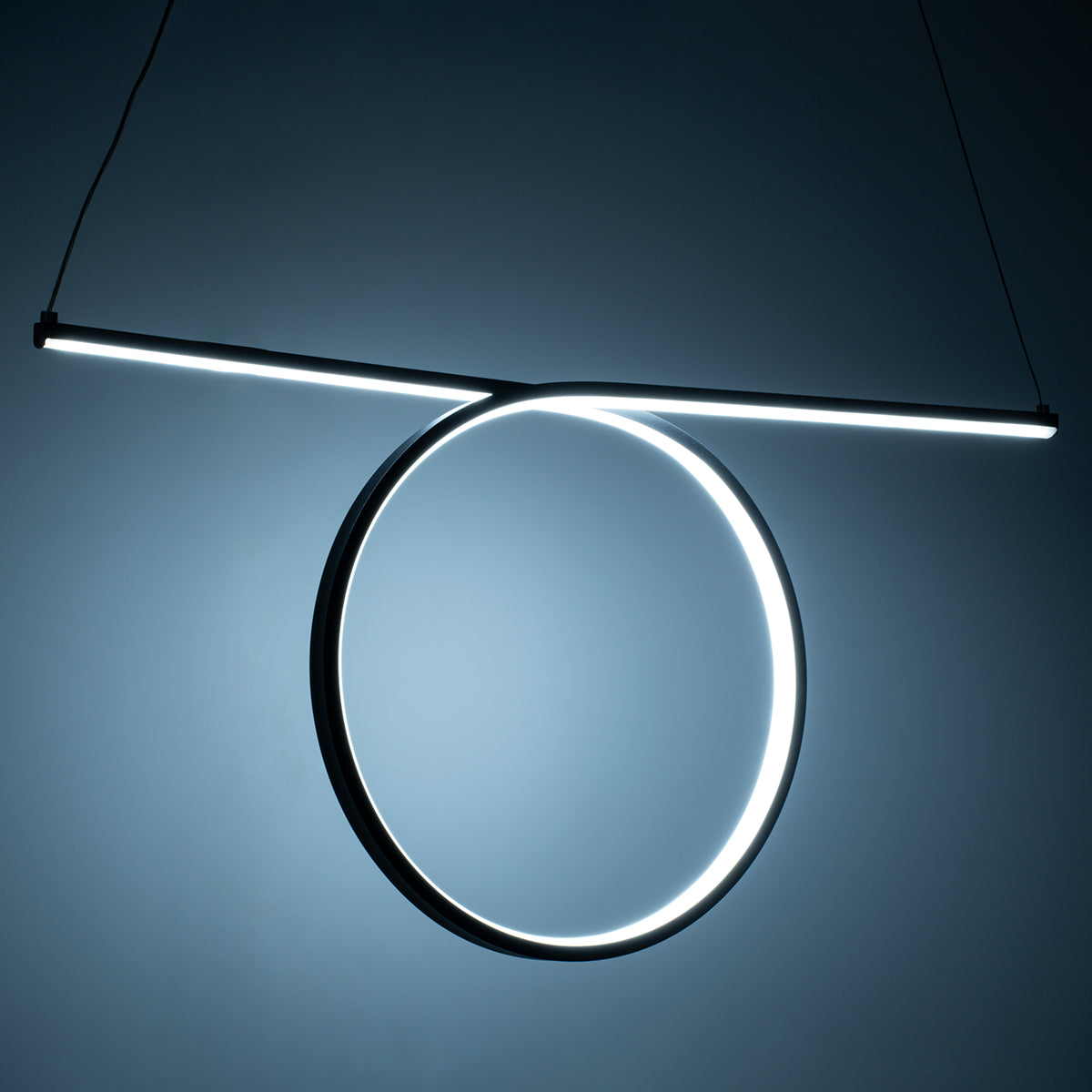 ROME 61294 Μοντέρνο Κρεμαστό Φωτιστικό Οροφής LED 24W 2640lm 200° AC 220-240V IP20 Ρυθμιζόμενο Λευκό CCT με On/Off 2700K/4500K/6000K - Lumileds SMD Chip - Μαύρο Ματ - Μ65.5 x Π4 x Υ33