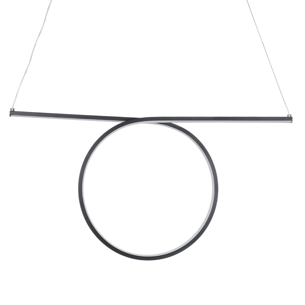 ROME 61294 Μοντέρνο Κρεμαστό Φωτιστικό Οροφής LED 24W 2640lm 200° AC 220-240V IP20 Ρυθμιζόμενο Λευκό CCT με On/Off 2700K/4500K/6000K - Lumileds SMD Chip - Μαύρο Ματ - Μ65.5 x Π4 x Υ33