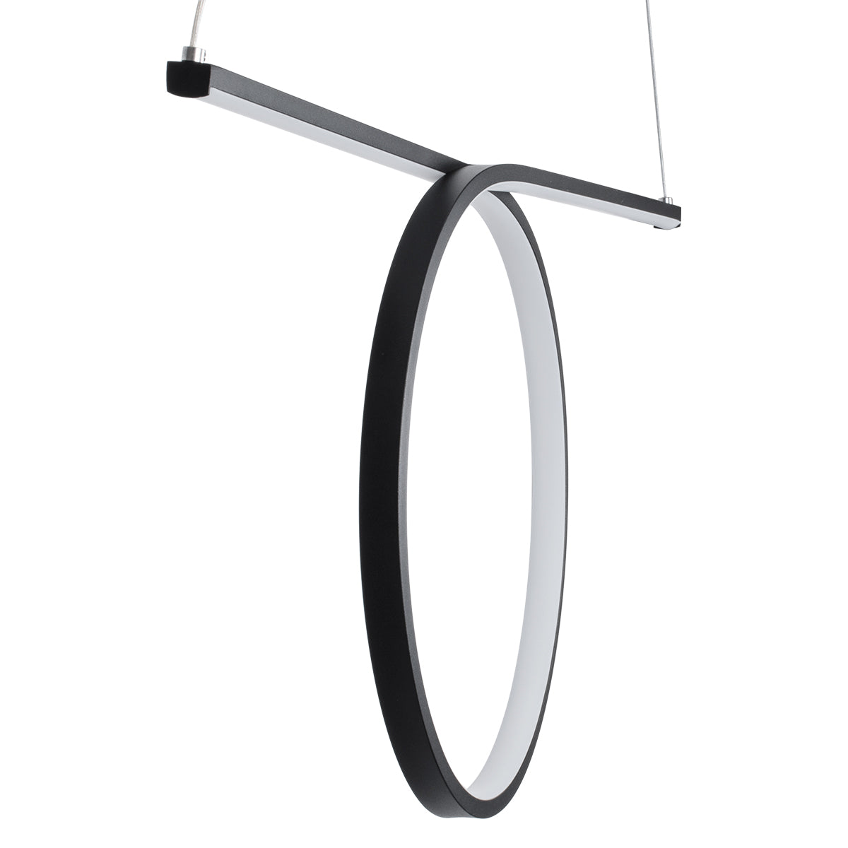 ROME 61294 Μοντέρνο Κρεμαστό Φωτιστικό Οροφής LED 24W 2640lm 200° AC 220-240V IP20 Ρυθμιζόμενο Λευκό CCT με On/Off 2700K/4500K/6000K - Lumileds SMD Chip - Μαύρο Ματ - Μ65.5 x Π4 x Υ33