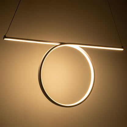 ROME 61295 Μοντέρνο Κρεμαστό Φωτιστικό Οροφής LED 24W 2640lm 200° AC 220-240V IP20 Ρυθμιζόμενο Λευκό CCT με On/Off 2700K/4500K/6000K - Lumileds SMD Chip - Λευκό Ματ - Μ65.5 x Π4 x Υ33