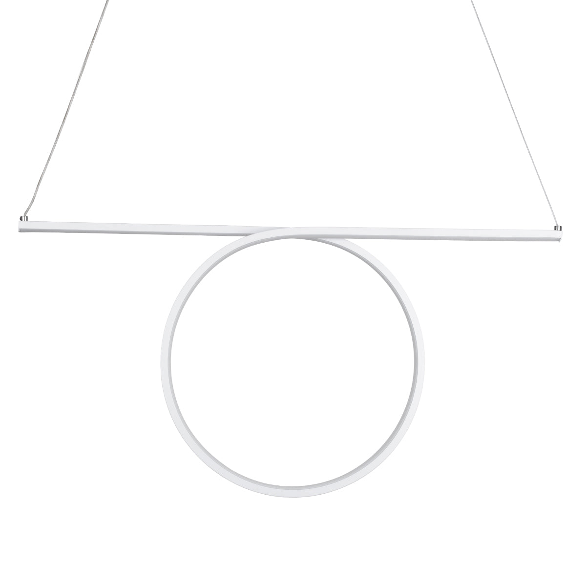 ROME 61295 Μοντέρνο Κρεμαστό Φωτιστικό Οροφής LED 24W 2640lm 200° AC 220-240V IP20 Ρυθμιζόμενο Λευκό CCT με On/Off 2700K/4500K/6000K - Lumileds SMD Chip - Λευκό Ματ - Μ65.5 x Π4 x Υ33