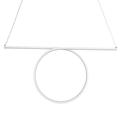 ROME 61295 Μοντέρνο Κρεμαστό Φωτιστικό Οροφής LED 24W 2640lm 200° AC 220-240V IP20 Ρυθμιζόμενο Λευκό CCT με On/Off 2700K/4500K/6000K - Lumileds SMD Chip - Λευκό Ματ - Μ65.5 x Π4 x Υ33