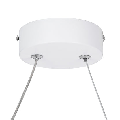 ROME 61295 Μοντέρνο Κρεμαστό Φωτιστικό Οροφής LED 24W 2640lm 200° AC 220-240V IP20 Ρυθμιζόμενο Λευκό CCT με On/Off 2700K/4500K/6000K - Lumileds SMD Chip - Λευκό Ματ - Μ65.5 x Π4 x Υ33