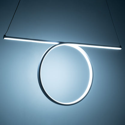 ROME 61296 Μοντέρνο Κρεμαστό Φωτιστικό Οροφής LED 24W 2640lm 200° AC 220-240V IP20 Ρυθμιζόμενο Λευκό CCT με On/Off 2700K/4500K/6000K - Lumileds SMD Chip - Νίκελ Βούρτσας - Μ65.5 x Π4 x Υ33