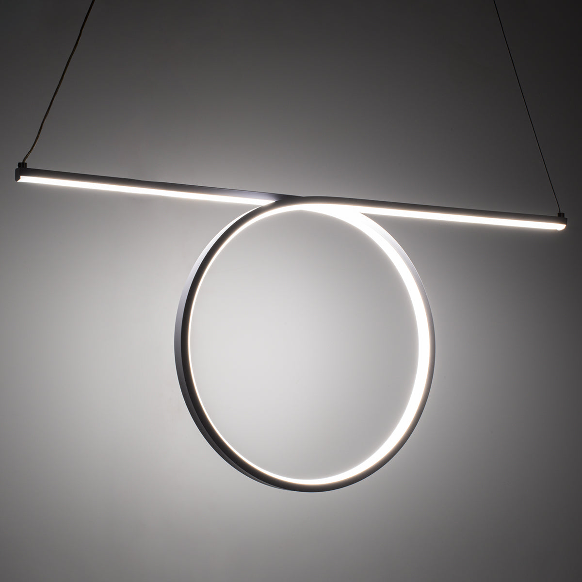 ROME 61296 Μοντέρνο Κρεμαστό Φωτιστικό Οροφής LED 24W 2640lm 200° AC 220-240V IP20 Ρυθμιζόμενο Λευκό CCT με On/Off 2700K/4500K/6000K - Lumileds SMD Chip - Νίκελ Βούρτσας - Μ65.5 x Π4 x Υ33