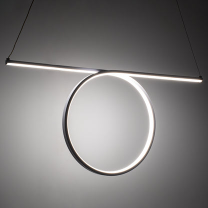 ROME 61296 Μοντέρνο Κρεμαστό Φωτιστικό Οροφής LED 24W 2640lm 200° AC 220-240V IP20 Ρυθμιζόμενο Λευκό CCT με On/Off 2700K/4500K/6000K - Lumileds SMD Chip - Νίκελ Βούρτσας - Μ65.5 x Π4 x Υ33