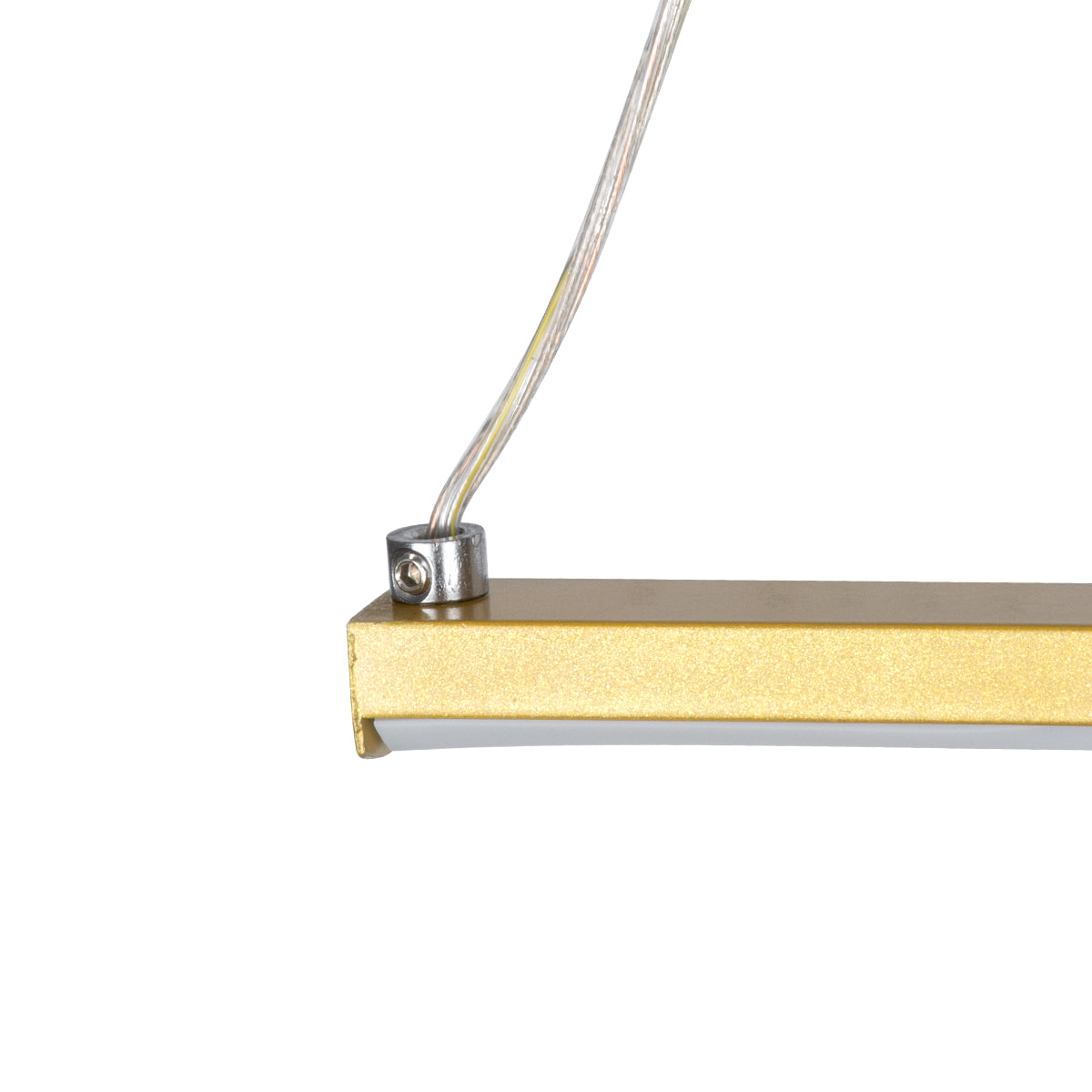 ROME 61297 Μοντέρνο Κρεμαστό Φωτιστικό Οροφής LED 24W 2640lm 200° AC 220-240V IP20 Ρυθμιζόμενο Λευκό CCT με On/Off 2700K/4500K/6000K - Lumileds SMD Chip - Χρυσό Βούρτσας - Μ65.5 x Π4 x Υ33