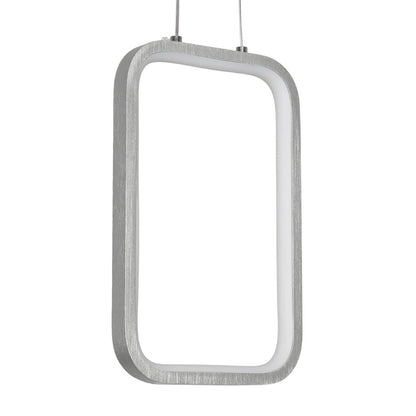 DEROBA 61300 Μοντέρνο Κρεμαστό Φωτιστικό Οροφής LED 12W 1320lm 360° AC 220-240V IP20 Ρυθμιζόμενο Λευκό CCT με On/Off 2700K/4500K/6000K - Lumileds SMD Chip - Νίκελ Βούρτσας - Μ16 x Π1.6 x Υ25.5