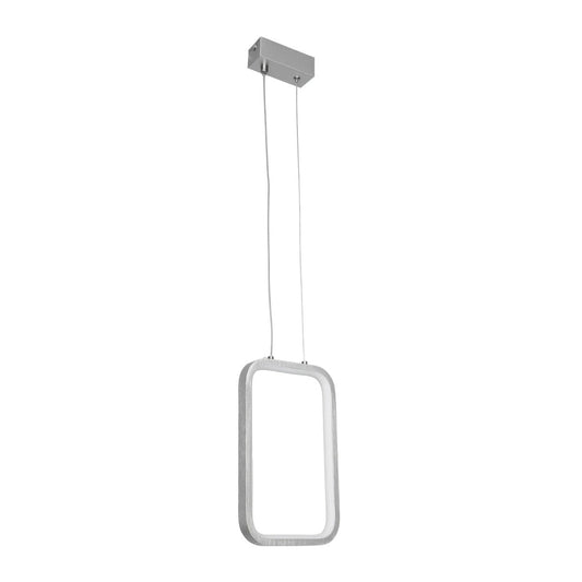 DEROBA 61300 Μοντέρνο Κρεμαστό Φωτιστικό Οροφής LED 12W 1320lm 360° AC 220-240V IP20 Ρυθμιζόμενο Λευκό CCT με On/Off 2700K/4500K/6000K - Lumileds SMD Chip - Νίκελ Βούρτσας - Μ16 x Π1.6 x Υ25.5
