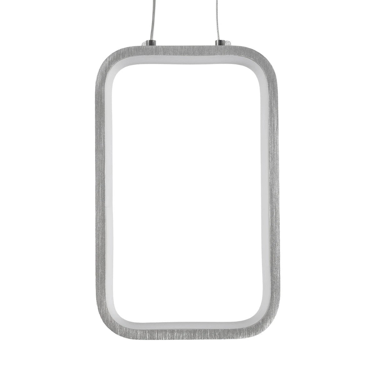 DEROBA 61300 Μοντέρνο Κρεμαστό Φωτιστικό Οροφής LED 12W 1320lm 360° AC 220-240V IP20 Ρυθμιζόμενο Λευκό CCT με On/Off 2700K/4500K/6000K - Lumileds SMD Chip - Νίκελ Βούρτσας - Μ16 x Π1.6 x Υ25.5