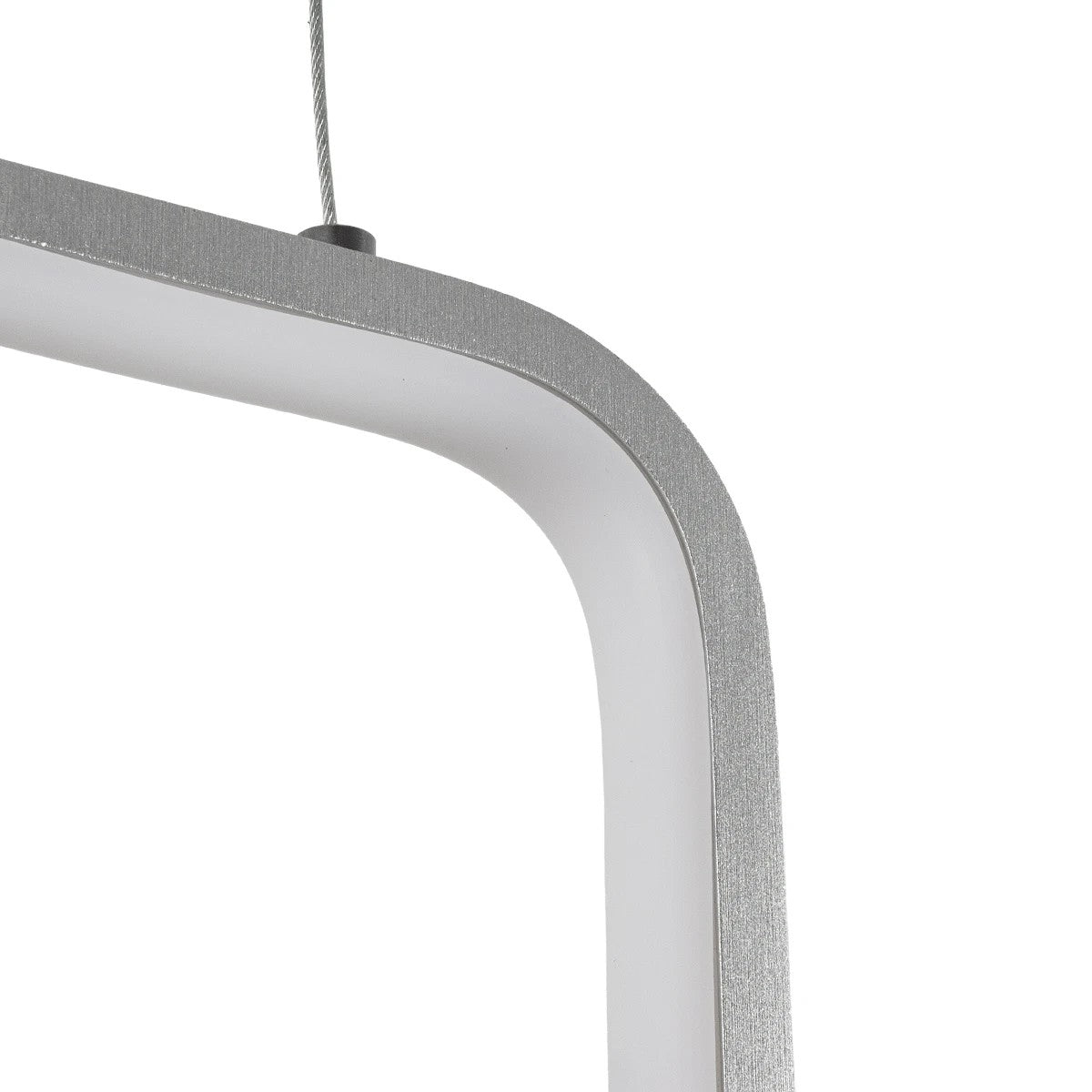 DEROBA 61300 Μοντέρνο Κρεμαστό Φωτιστικό Οροφής LED 12W 1320lm 360° AC 220-240V IP20 Ρυθμιζόμενο Λευκό CCT με On/Off 2700K/4500K/6000K - Lumileds SMD Chip - Νίκελ Βούρτσας - Μ16 x Π1.6 x Υ25.5