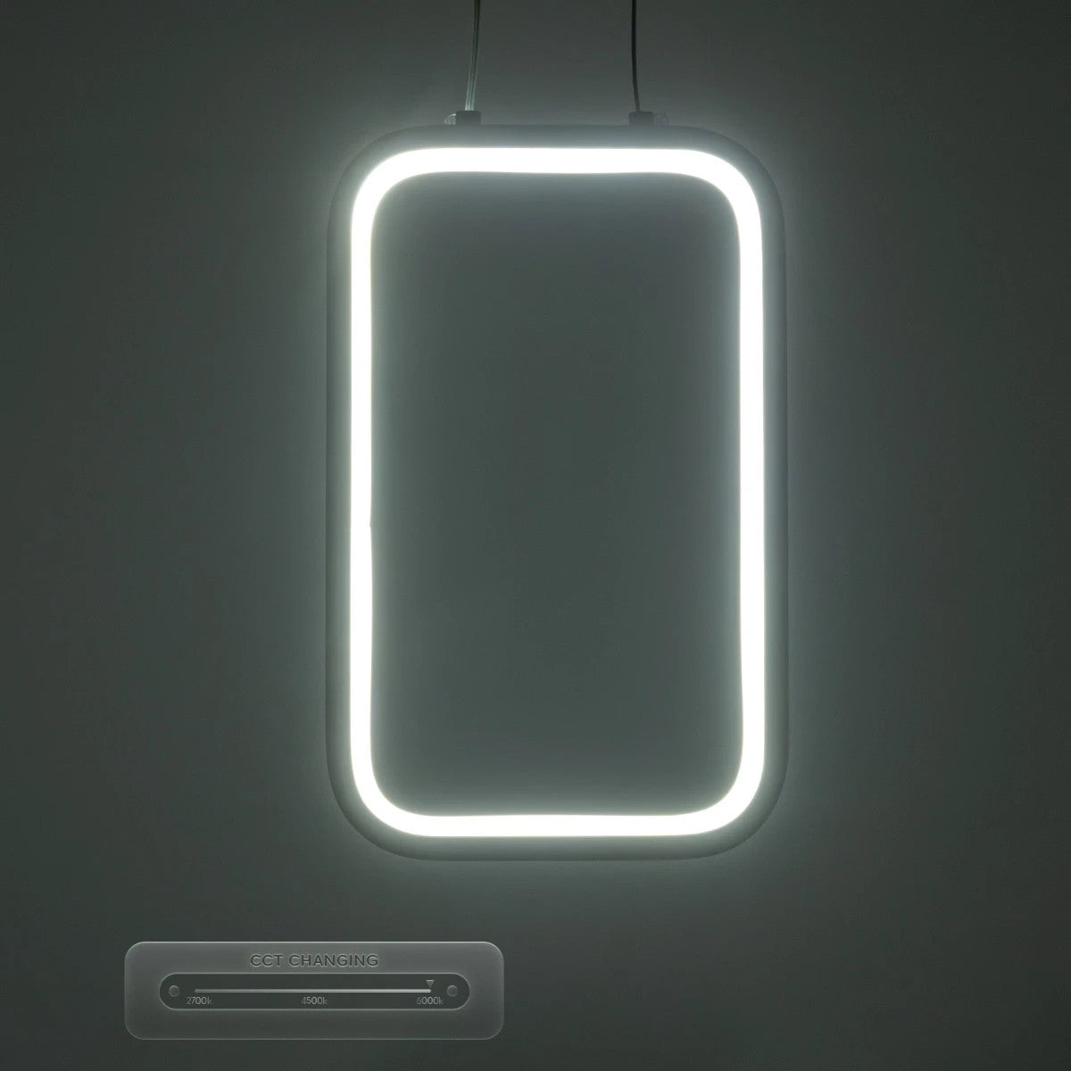 DEROBA 61300 Μοντέρνο Κρεμαστό Φωτιστικό Οροφής LED 12W 1320lm 360° AC 220-240V IP20 Ρυθμιζόμενο Λευκό CCT με On/Off 2700K/4500K/6000K - Lumileds SMD Chip - Νίκελ Βούρτσας - Μ16 x Π1.6 x Υ25.5