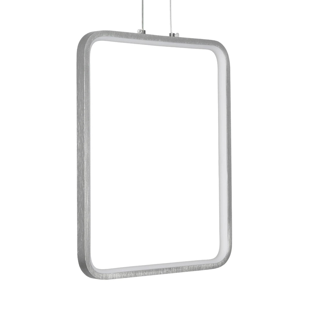 NEROBA 61304 Μοντέρνο Κρεμαστό Φωτιστικό Οροφής LED 18W 1980lm 360° AC 220-240V IP20 Ρυθμιζόμενο Λευκό CCT με On/Off 2700K/4500K/6000K - Lumileds SMD Chip - Νίκελ Βούρτσας - Μ29 x Π2 x Υ36