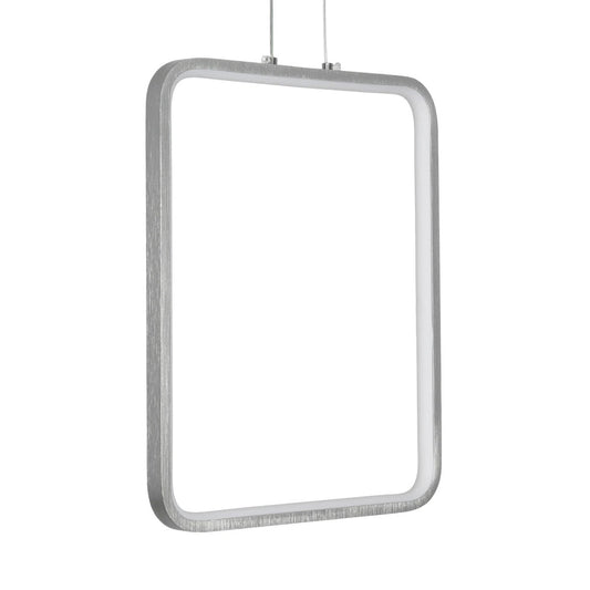 NEROBA 61304 Μοντέρνο Κρεμαστό Φωτιστικό Οροφής LED 18W 1980lm 360° AC 220-240V IP20 Ρυθμιζόμενο Λευκό CCT με On/Off 2700K/4500K/6000K - Lumileds SMD Chip - Νίκελ Βούρτσας - Μ29 x Π2 x Υ36