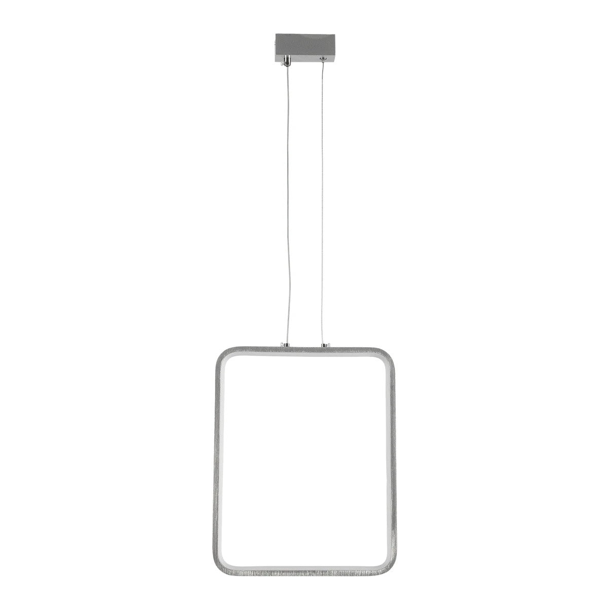 NEROBA 61304 Μοντέρνο Κρεμαστό Φωτιστικό Οροφής LED 18W 1980lm 360° AC 220-240V IP20 Ρυθμιζόμενο Λευκό CCT με On/Off 2700K/4500K/6000K - Lumileds SMD Chip - Νίκελ Βούρτσας - Μ29 x Π2 x Υ36