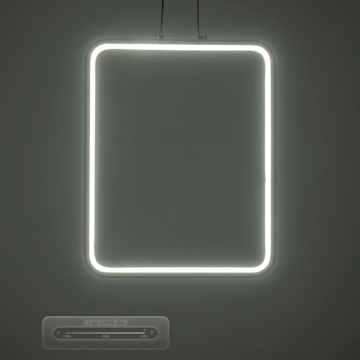 NEROBA 61304 Μοντέρνο Κρεμαστό Φωτιστικό Οροφής LED 18W 1980lm 360° AC 220-240V IP20 Ρυθμιζόμενο Λευκό CCT με On/Off 2700K/4500K/6000K - Lumileds SMD Chip - Νίκελ Βούρτσας - Μ29 x Π2 x Υ36