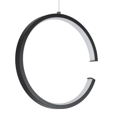 CEROBA 61306 Κρεμαστό Φωτιστικό Οροφής Linear Design LED CCT 12W 1320lm 360° AC 220-240V - Εναλλαγή Φωτισμού μέσω Διακόπτη On/Off All In One Ψυχρό 6000k+Φυσικό 4500k+Θερμό 2700k Φ22 x Π2cm - Μαύρο