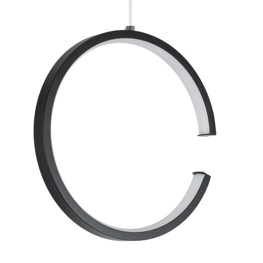 CEROBA 61306 Κρεμαστό Φωτιστικό Οροφής Linear Design LED CCT 12W 1320lm 360° AC 220-240V - Εναλλαγή Φωτισμού μέσω Διακόπτη On/Off All In One Ψυχρό 6000k+Φυσικό 4500k+Θερμό 2700k Φ22 x Π2cm - Μαύρο