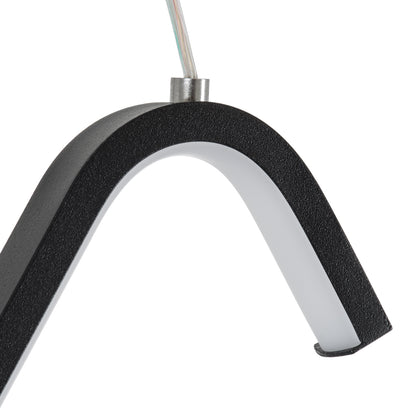 CEROBA 61307 Κρεμαστό Φωτιστικό Οροφής Linear Design LED CCT 12W 1320lm 360° AC 220-240V - Εναλλαγή Φωτισμού μέσω Διακόπτη On/Off All In One Ψυχρό 6000k+Φυσικό 4500k+Θερμό 2700k Μ22 x Π2 x Υ22cm - Μαύρο