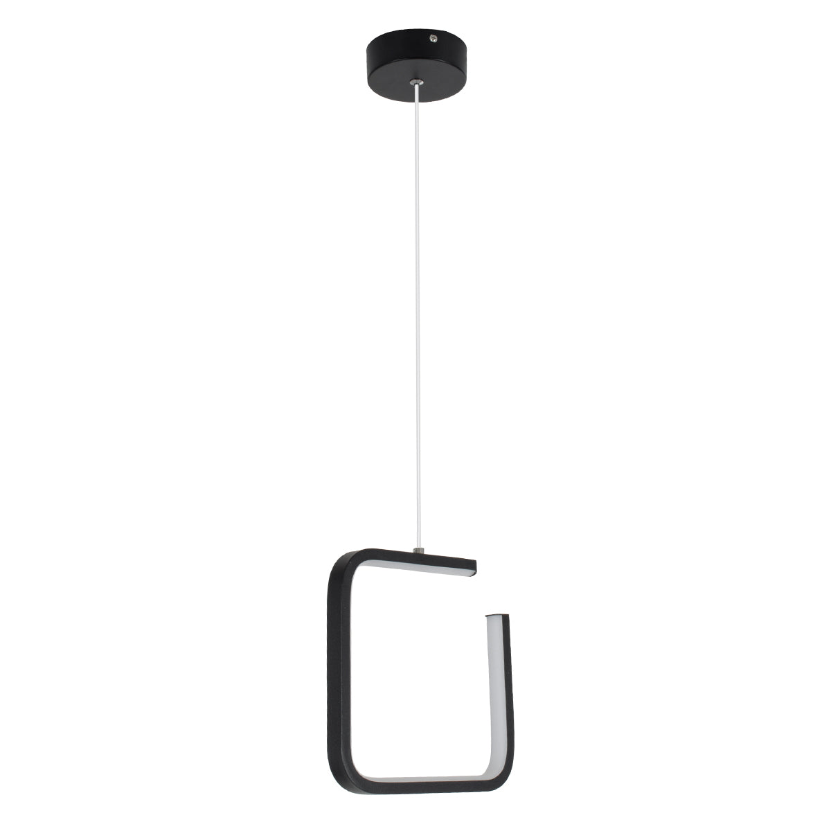 CEROBA 61308 Κρεμαστό Φωτιστικό Οροφής Linear Design LED CCT 12W 1320lm 360° AC 220-240V - Εναλλαγή Φωτισμού μέσω Διακόπτη On/Off All In One Ψυχρό 6000k+Φυσικό 4500k+Θερμό 2700k Μ22 x Π2 x Υ22cm - Μαύρο