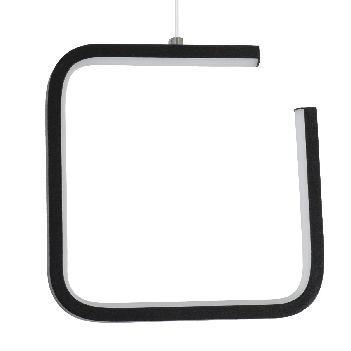 CEROBA 61308 Κρεμαστό Φωτιστικό Οροφής Linear Design LED CCT 12W 1320lm 360° AC 220-240V - Εναλλαγή Φωτισμού μέσω Διακόπτη On/Off All In One Ψυχρό 6000k+Φυσικό 4500k+Θερμό 2700k Μ22 x Π2 x Υ22cm - Μαύρο