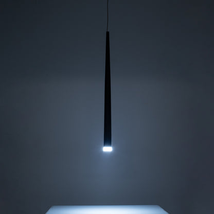 TEARS 61309 Κρεμαστό Φωτιστικό Οροφής Design LED CCT 3W 330lm 180° AC 220-240V - Εναλλαγή Φωτισμού μέσω Διακόπτη On/Off All In One Ψυχρό 6000k+Φυσικό 4500k+Θερμό 2700k Φ3.2 x Υ51.5cm - Μαύρο