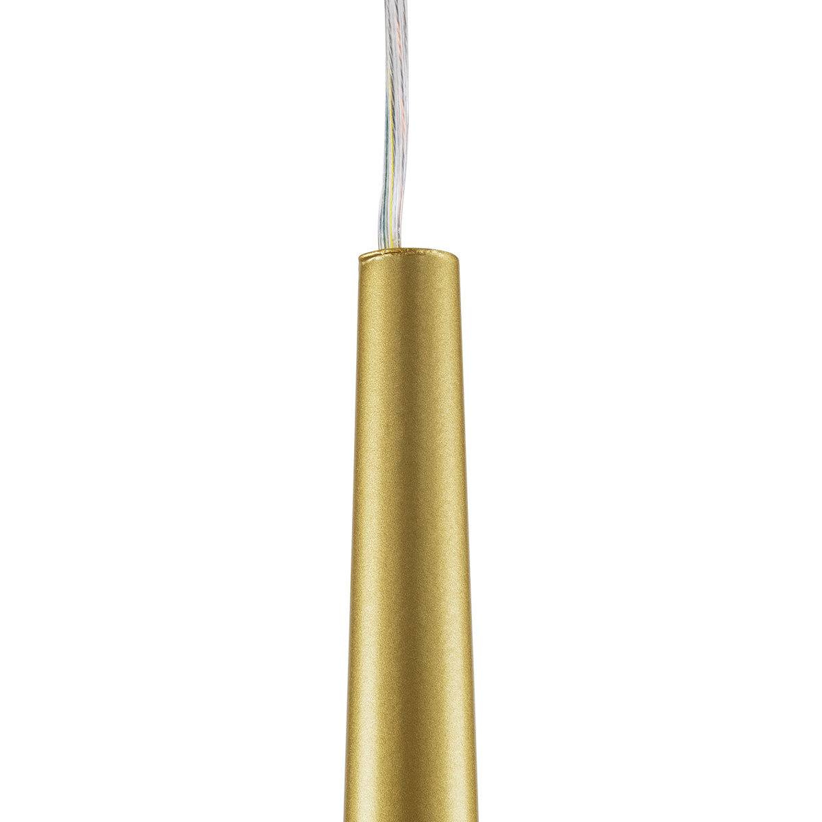 TEARS 61310 Κρεμαστό Φωτιστικό Οροφής Design LED CCT 3W 330lm 180° AC 220-240V - Εναλλαγή Φωτισμού μέσω Διακόπτη On/Off All In One Ψυχρό 6000k+Φυσικό 4500k+Θερμό 2700k Φ3.2 x Υ51.5cm - Χρυσό Βούρτσας