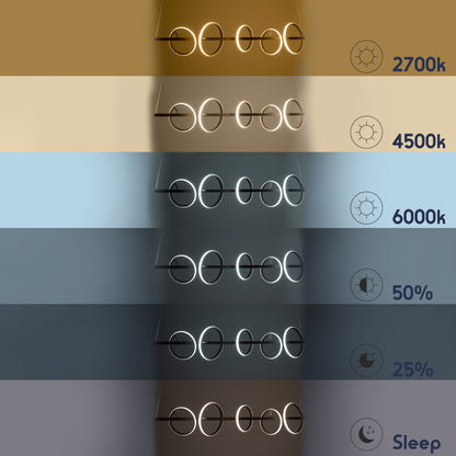 CIRCOLARE 61321 Κρεμαστό Φωτιστικό Οροφής Design LED CCT 75W 8400lm 360° AC 220-240V - Εναλλαγή Φωτισμού μέσω Τηλεχειριστηρίου All In One Ψυχρό 6000k+Φυσικό 4500k+Θερμό 2700k Dimmable Μ120 x Π25 x Υ25cm - Καφέ