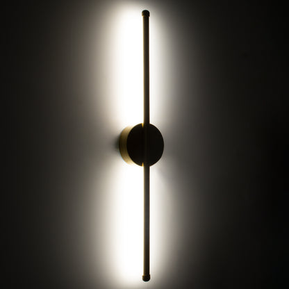 DIADEM 61330 Φωτιστικό Τοίχου - Απλίκα Design LED CCT 9W 1080lm 120° AC 220-240V - Εναλλαγή Φωτισμού μέσω Διακόπτη On/Off All In One Ψυχρό 6000k+Φυσικό 4500k+Θερμό 2700k Μ10 x Π4 x Υ60cm - Χρυσό