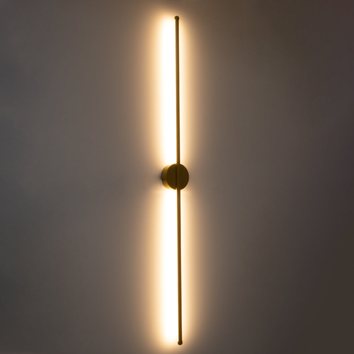 DIADEM 61334 Μοντέρνο Φωτιστικό Τοίχου - Απλίκα LED 18W 2160lm 120° AC 220-240V IP20 Ρυθμιζόμενο Λευκό CCT με On/Off 2700K/4500K/6000K - Lumileds SMD Chip - Χρυσό Βούρτσας - Μ10 x Π4 x Υ120