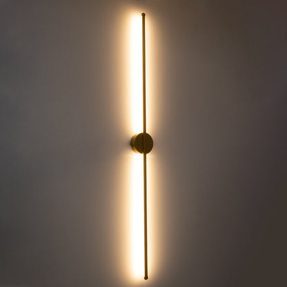 DIADEM 61334 Μοντέρνο Φωτιστικό Τοίχου - Απλίκα LED 18W 2160lm 120° AC 220-240V IP20 Ρυθμιζόμενο Λευκό CCT με On/Off 2700K/4500K/6000K - Lumileds SMD Chip - Χρυσό Βούρτσας - Μ10 x Π4 x Υ120