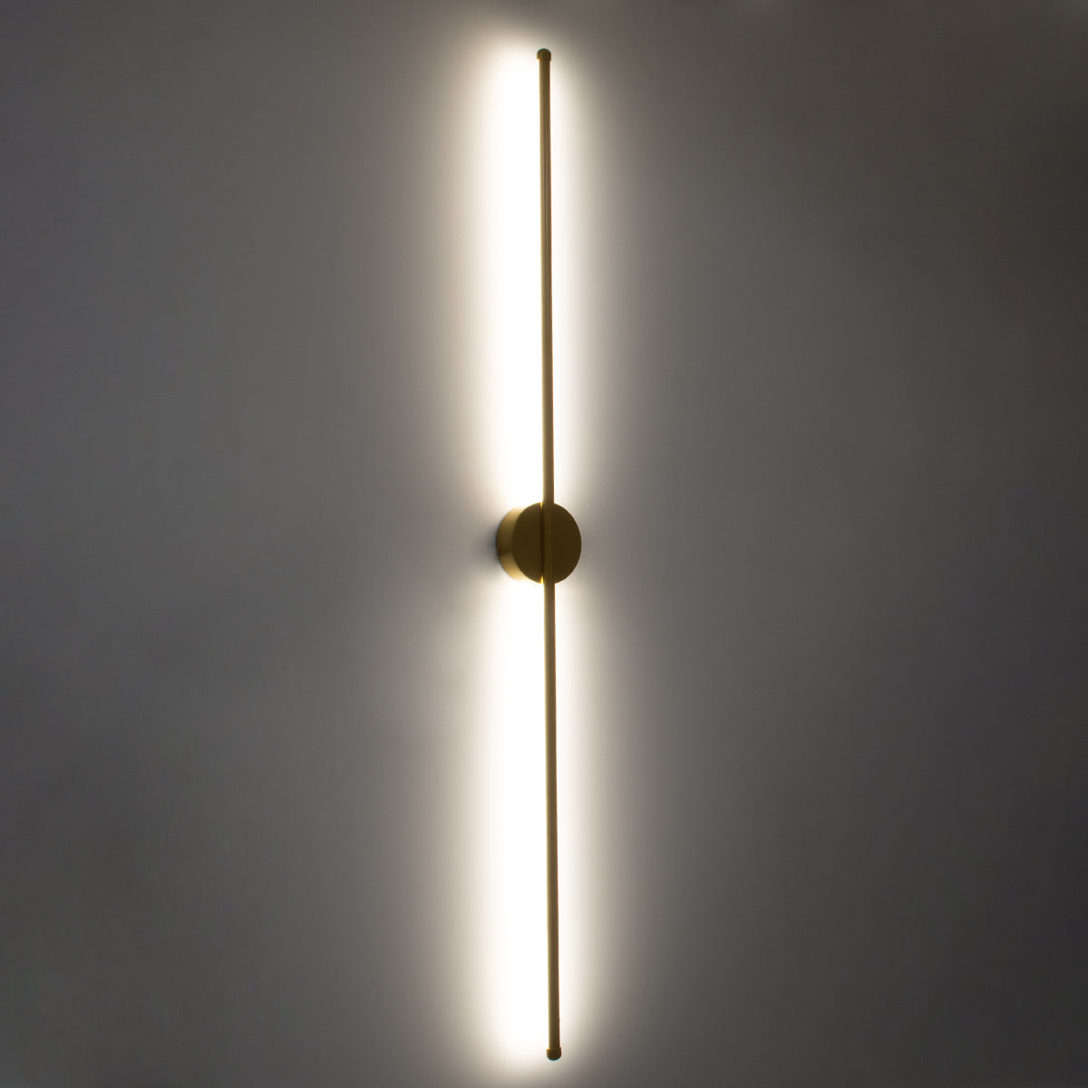 DIADEM 61334 Μοντέρνο Φωτιστικό Τοίχου - Απλίκα LED 18W 2160lm 120° AC 220-240V IP20 Ρυθμιζόμενο Λευκό CCT με On/Off 2700K/4500K/6000K - Lumileds SMD Chip - Χρυσό Βούρτσας - Μ10 x Π4 x Υ120