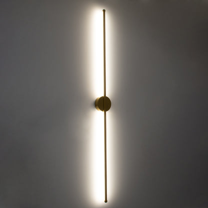 DIADEM 61334 Μοντέρνο Φωτιστικό Τοίχου - Απλίκα LED 18W 2160lm 120° AC 220-240V IP20 Ρυθμιζόμενο Λευκό CCT με On/Off 2700K/4500K/6000K - Lumileds SMD Chip - Χρυσό Βούρτσας - Μ10 x Π4 x Υ120