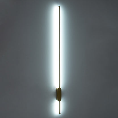 HARLEM 61336 Modern Wall Light - LED Wall Sconce 18W 2160lm 120° AC 220-240V IP20 Adjustable White CCT with On/Off 2700K/4500K/6000K - Lumileds SMD Chip - Brushed Gold - D5 x W4 x H120