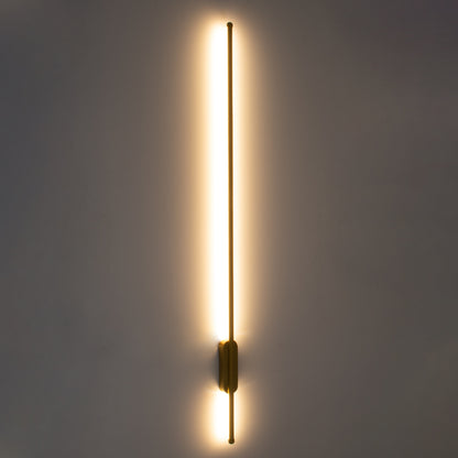 HARLEM 61336 Modern Wall Light - LED Wall Sconce 18W 2160lm 120° AC 220-240V IP20 Adjustable White CCT with On/Off 2700K/4500K/6000K - Lumileds SMD Chip - Brushed Gold - D5 x W4 x H120
