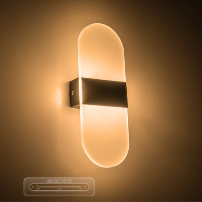 RARE 61337 Μοντέρνο Φωτιστικό Τοίχου - Απλίκα LED 5W 600lm 180° AC 220-240V IP20 Ρυθμιζόμενο Λευκό CCT με On/Off 2700K/4500K/6000K - Lumileds SMD Chip - Μαύρο Ματ - Μ10 x Π4 x Υ27