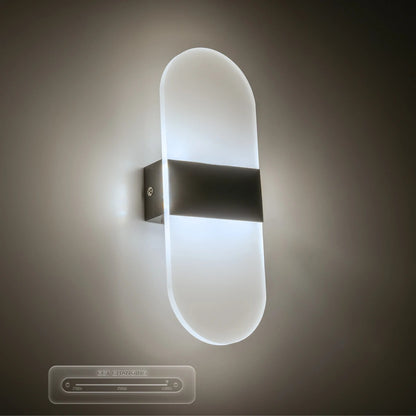 RARE 61337 Μοντέρνο Φωτιστικό Τοίχου - Απλίκα LED 5W 600lm 180° AC 220-240V IP20 Ρυθμιζόμενο Λευκό CCT με On/Off 2700K/4500K/6000K - Lumileds SMD Chip - Μαύρο Ματ - Μ10 x Π4 x Υ27