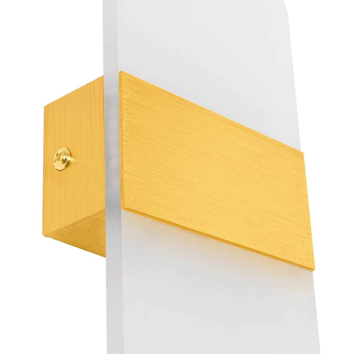 RARE 61338 Μοντέρνο Φωτιστικό Τοίχου - Απλίκα LED 5W 600lm 180° AC 220-240V IP20 Ρυθμιζόμενο Λευκό CCT με On/Off 2700K/4500K/6000K - Lumileds SMD Chip - Χρυσό Βούρτσας - Μ10 x Π4 x Υ27