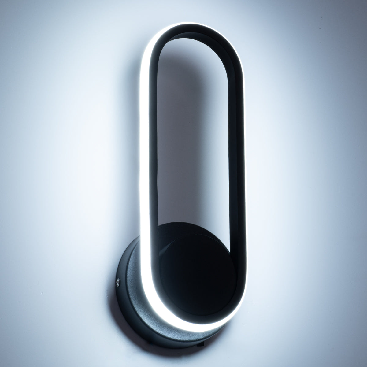 DALLAS 61345 Μοντέρνο Φωτιστικό Τοίχου - Απλίκα LED 12W 1440lm 360° AC 220-240V IP20 Ρυθμιζόμενο Λευκό CCT με On/Off 2700K/4500K/6000K - Lumileds SMD Chip - Μαύρο Ματ - Μ12 x Π6.5 x Υ32