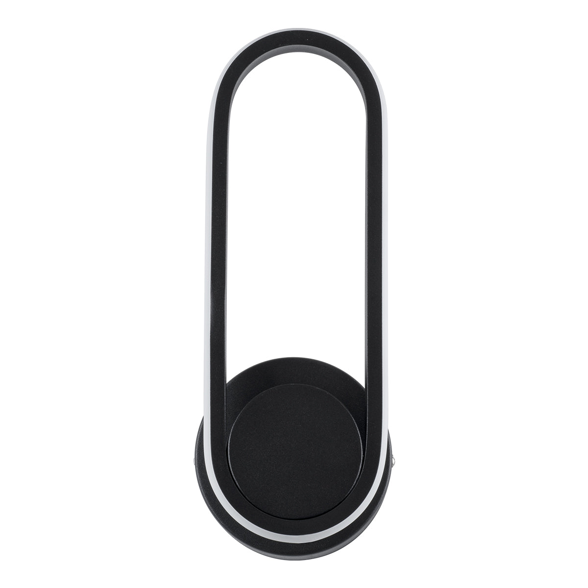 DALLAS 61345 Μοντέρνο Φωτιστικό Τοίχου - Απλίκα LED 12W 1440lm 360° AC 220-240V IP20 Ρυθμιζόμενο Λευκό CCT με On/Off 2700K/4500K/6000K - Lumileds SMD Chip - Μαύρο Ματ - Μ12 x Π6.5 x Υ32