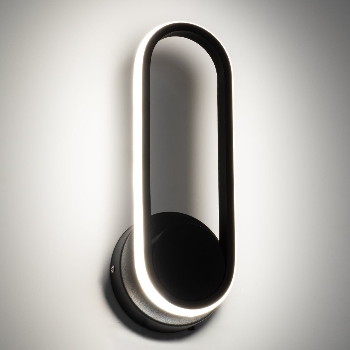 DALLAS 61345 Μοντέρνο Φωτιστικό Τοίχου - Απλίκα LED 12W 1440lm 360° AC 220-240V IP20 Ρυθμιζόμενο Λευκό CCT με On/Off 2700K/4500K/6000K - Lumileds SMD Chip - Μαύρο Ματ - Μ12 x Π6.5 x Υ32