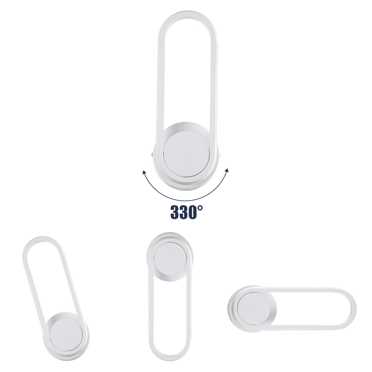 DALLAS 61346 Φωτιστικό Τοίχου - Απλίκα Design LED CCT 12W 1440lm 360° AC 220-240V - Εναλλαγή Φωτισμού μέσω Διακόπτη On/Off All In One Ψυχρό 6000k+Φυσικό 4500k+Θερμό 2700k Μ12 x Π6.5 x Υ32cm - Λευκό