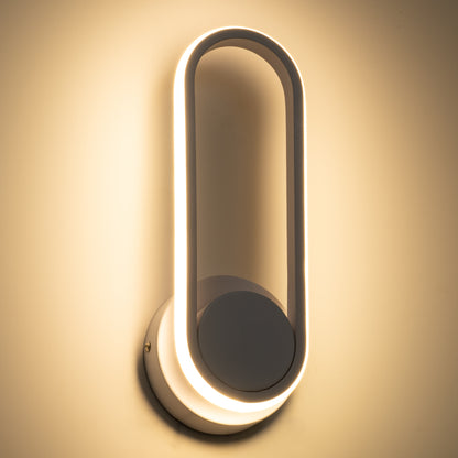 DALLAS 61346 Φωτιστικό Τοίχου - Απλίκα Design LED CCT 12W 1440lm 360° AC 220-240V - Εναλλαγή Φωτισμού μέσω Διακόπτη On/Off All In One Ψυχρό 6000k+Φυσικό 4500k+Θερμό 2700k Μ12 x Π6.5 x Υ32cm - Λευκό