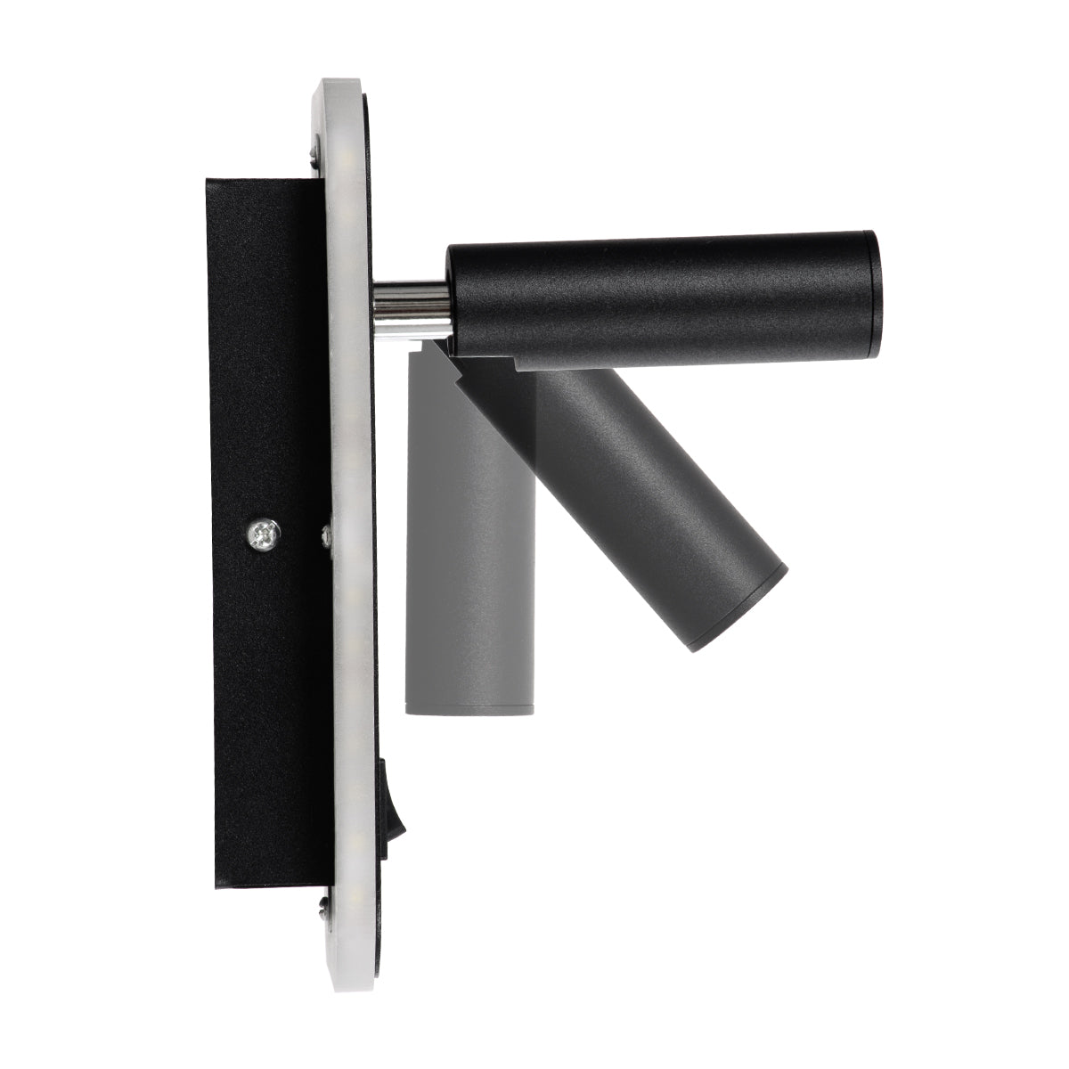 LADY-O 61363 Μοντέρνο Φωτιστικό Τοίχου - Απλίκα Ξενοδοχείου Reading Light με Φορτιστή USB 3A LED 10W 1000lm 36° & 360° AC 220-240V IP20 Φυσικό Λευκό 4500K - Bridgelux COB Chip & TÜV SÜD Driver - Μαύρο Ματ - Μ10.5 x Π10 x Υ18.5