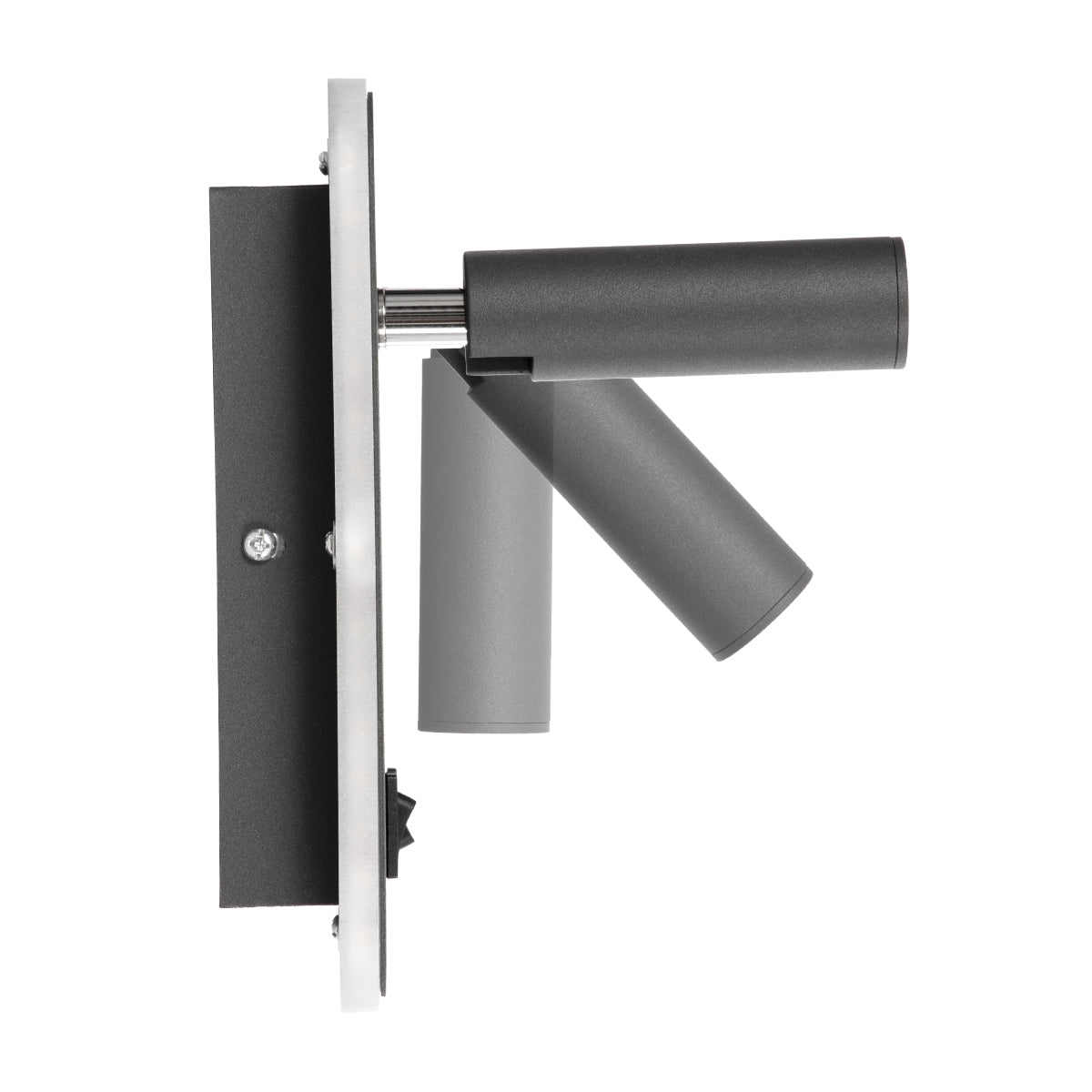 LADY-O 61365 Μοντέρνο Φωτιστικό Τοίχου - Απλίκα Ξενοδοχείου Reading Light με Φορτιστή USB 3A LED 10W 1000lm 36° & 360° AC 220-240V IP20 Φυσικό Λευκό 4500K - Bridgelux COB Chip & TÜV SÜD Driver - Γκρι Ανθρακί Ματ - Μ10.5 x Π10 x Υ18.5