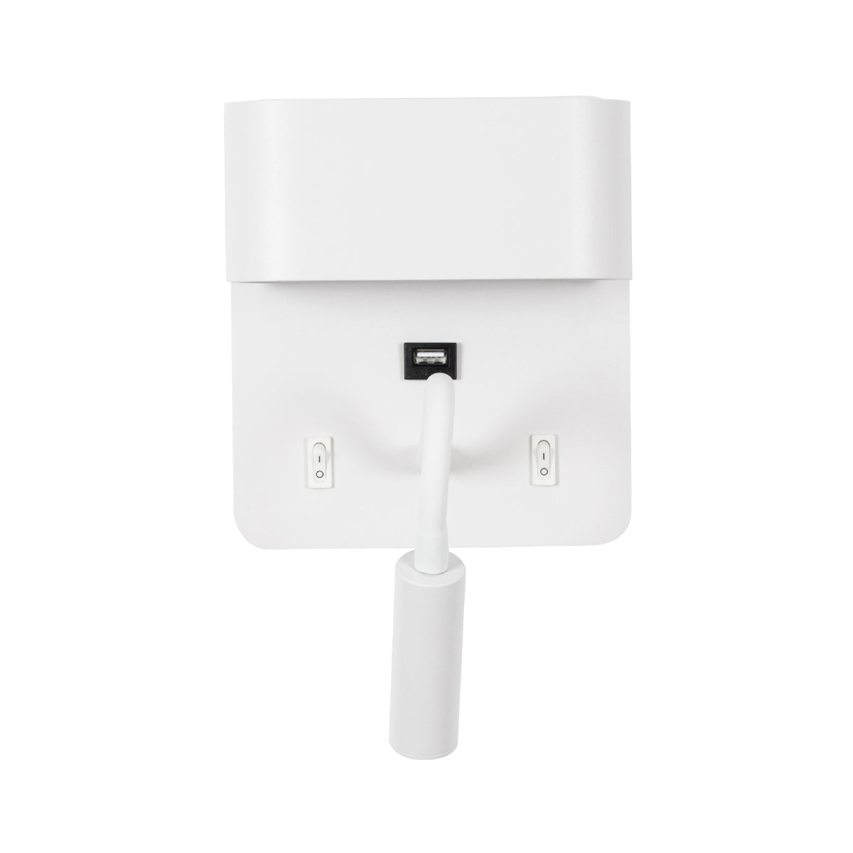 IBIS 61368 Μοντέρνο Φωτιστικό Τοίχου - Απλίκα Ξενοδοχείου Bed Side LED 10W 1100lm 36° & 360° AC 220-240V - Reading Light & Up/Down Light - Φορτιστής USB 3A - Μ10 x Π6.1 x Υ18cm - Φυσικό Λευκό 4500K - Λευκό